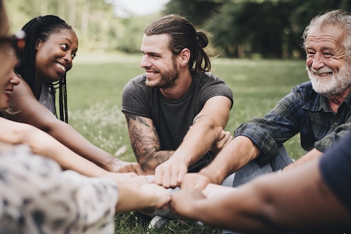 IntoAction Hands In Group Outside