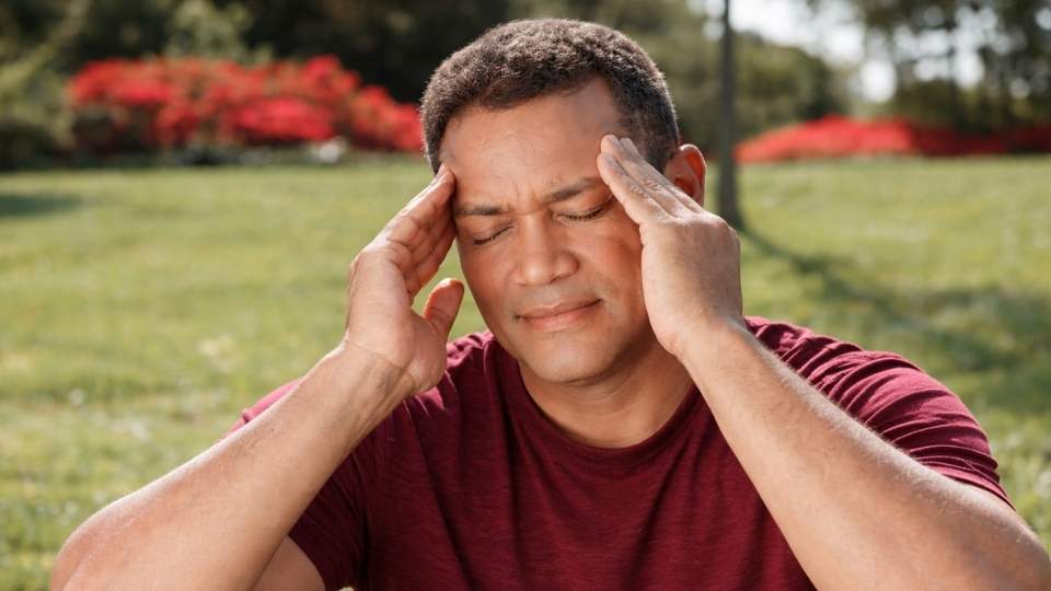 Is Gabapentin Addictive the short answer yes, a man experiences the affects of gabpentin and holds his head