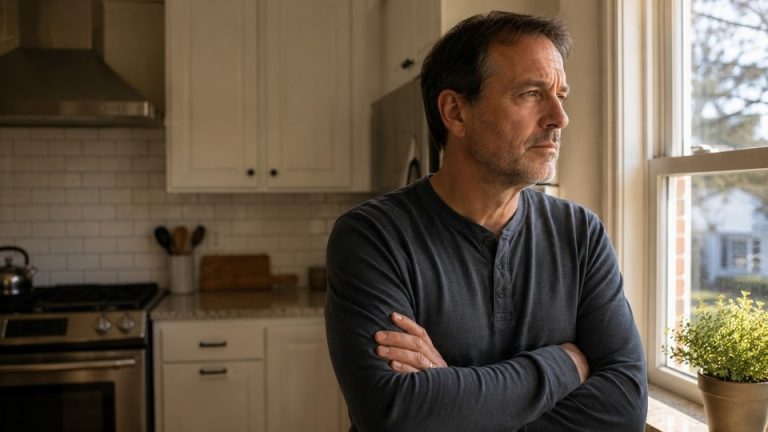 Man at home worried about crack cocaine use and what the smell may mean